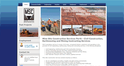 Desktop Screenshot of minesiteconstructionservices.com.au