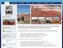 Tablet Screenshot of minesiteconstructionservices.com.au